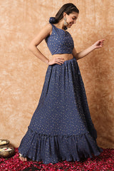 designer choli with lehenga