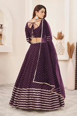 Wine lehenga choli