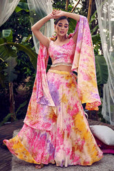 Purple Pink Big Size Lehenga Choli