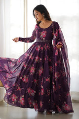 Timeless Wine Floral Dress