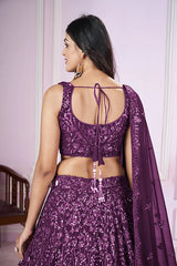 beautiful silk net lehenga