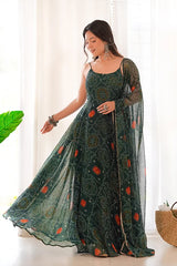 Trendy full flair Anarkali gown