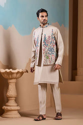Beige Koti Kurta Set