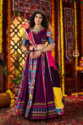 Traditional Purple Ghagra Choli