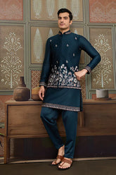 Traditional Teal Blue Koti Kurta