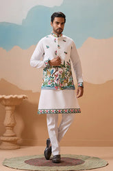 Vantara Style White Koti Kurta