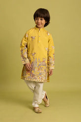 Vantara Style Yellow Kids Kurta