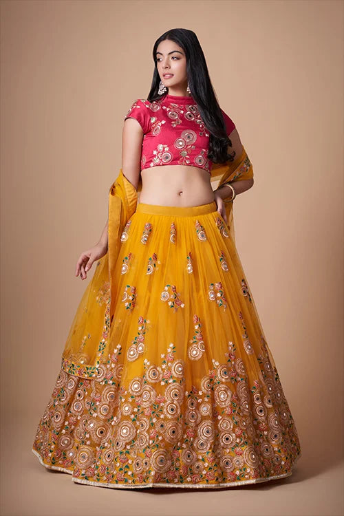 Yellow Lehenga Choli for Haldi Ceremony