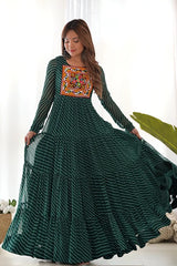 Designer Green Anarkali Gown for Festivals