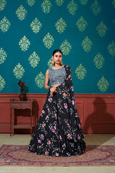Silk Printed Work Lehenga Choli