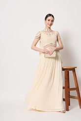 Beige Georgette Lehenga Choli
