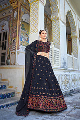 Exclusive Designer Navy Blue Traditional Ethnic Wear Lehenga Choli 153.1