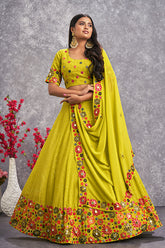 Fluorescent Green Lehenga