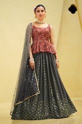 Grey Lehenga Choli