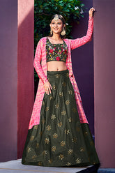 Olive Green Lehenga