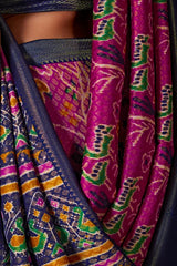 Banaras-Silk-Saree-With-Printed-Blouse