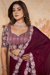 Sari With Heavy Designer Blouse