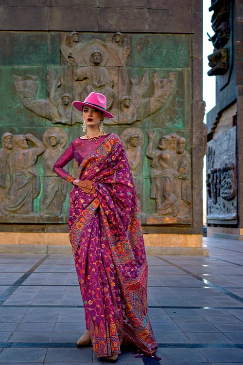 PiNK  SATIN SILK SAREE