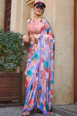 Silk saree With Designer Blouse 