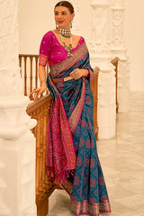 Beautiful Patola Silk Saree With Blouse