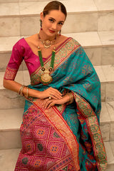 Beautiful Pure Silk Patola Saree With Blouse