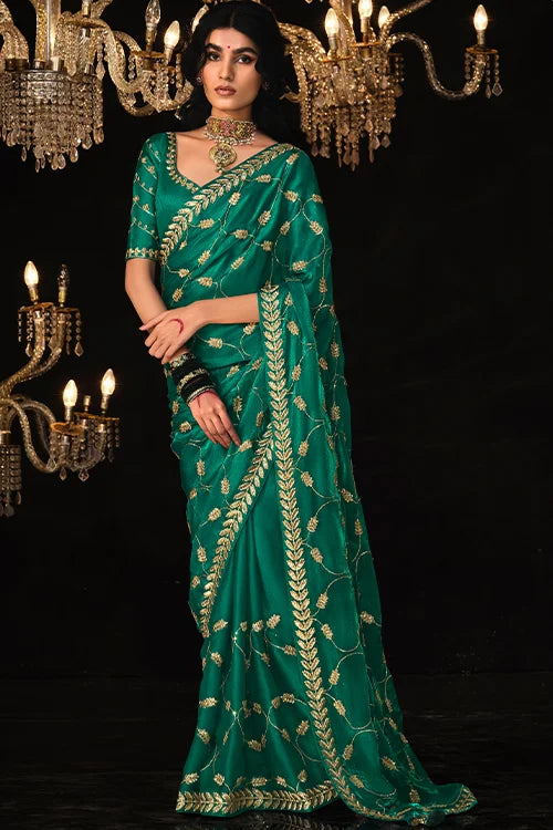 Beautiful Designer Sari With Fancy Blouse 