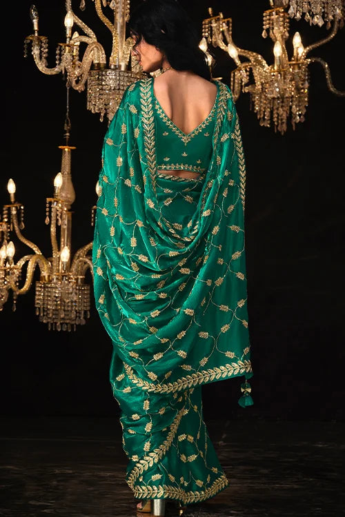 Beautiful Designer Sari With Fancy Blouse 