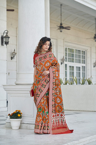 Patola Weaving Silk Saree 