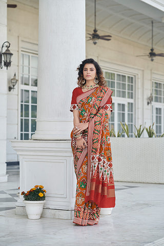 Patola Weaving Silk Saree 