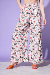 Beautiful Designer Floral Printed Shirt With Trousers