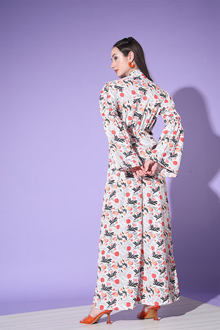 Beautiful Designer Floral Printed Shirt With Trousers