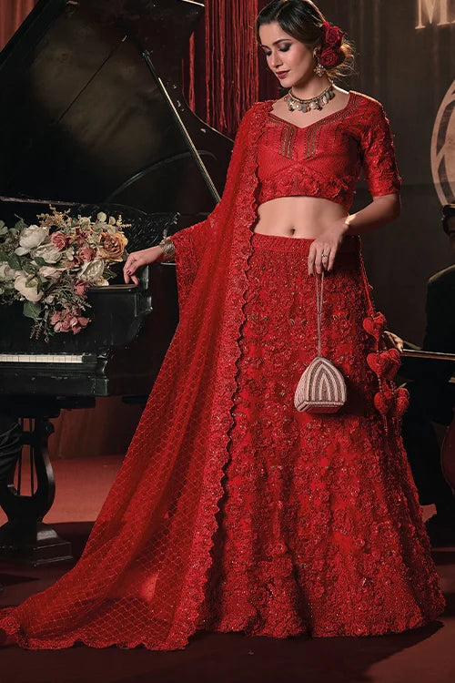 Red Bridal Wear Dulhan Lehenga Choli