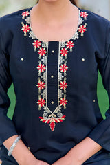 Black Embroidered Kurti