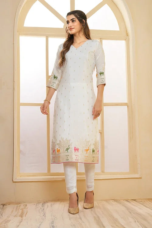 Chanderi silk kurti