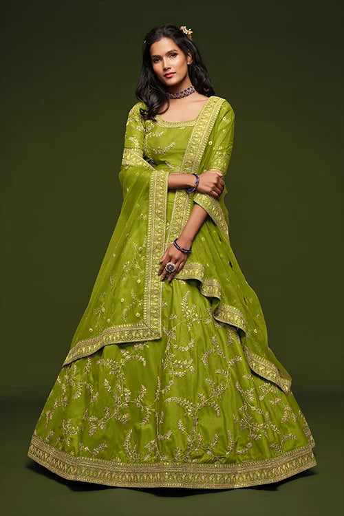 Silk Embroidery Lehenga Choli