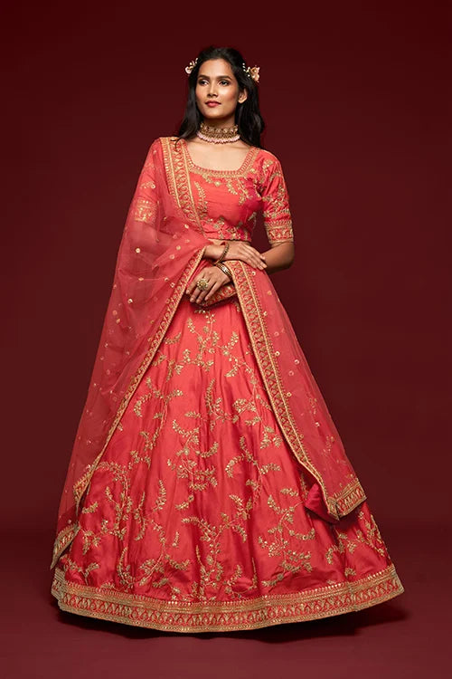 Art Silk Embroidery Lehenga Choli