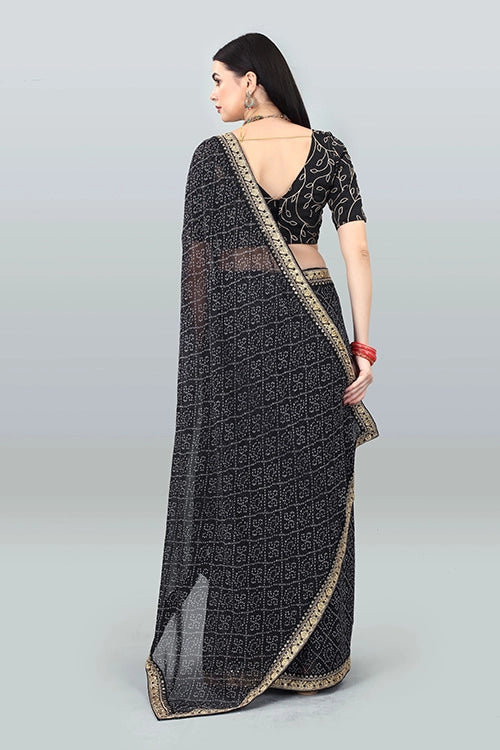 Black festive saree
