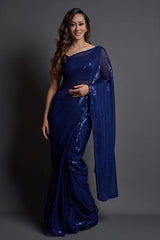 Georgette silk saree
