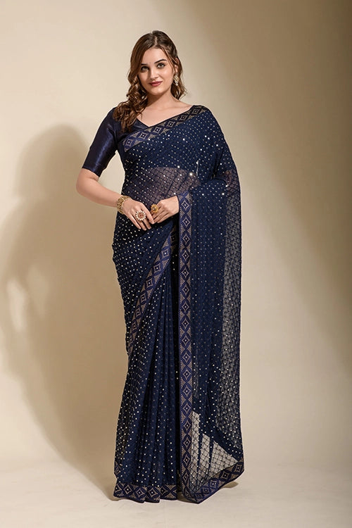 Heavy georgette saree
