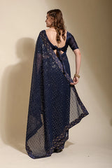 Swarovski lace saree
