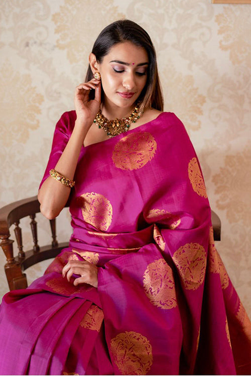 Pink Silk Traditional Saree