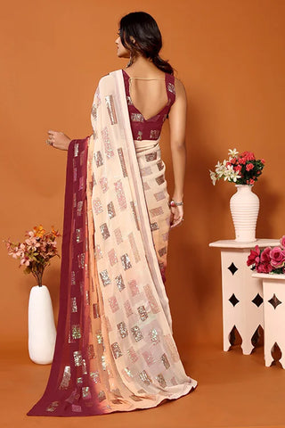 dual shaded saree