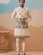 Latest Beige Color Koti Kurta Set for Mens Wear Collection