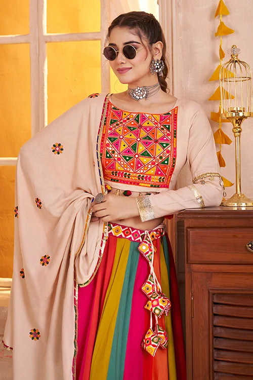 Multi Color Navratri Chaniya Choli