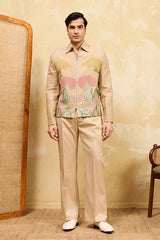 Designer beige bomber set