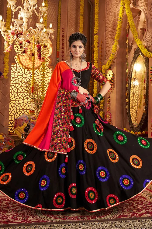 Black Traditional Chaniya Choli for Navratri