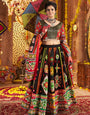 Navratri Special Black Cotton Ghagra Choli for Girls