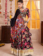 Premium Black Cotton Printed Navratri Chaniya Choli