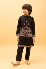 Kids Black Kurta Set