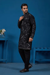 Designer Black Kurta Pajama